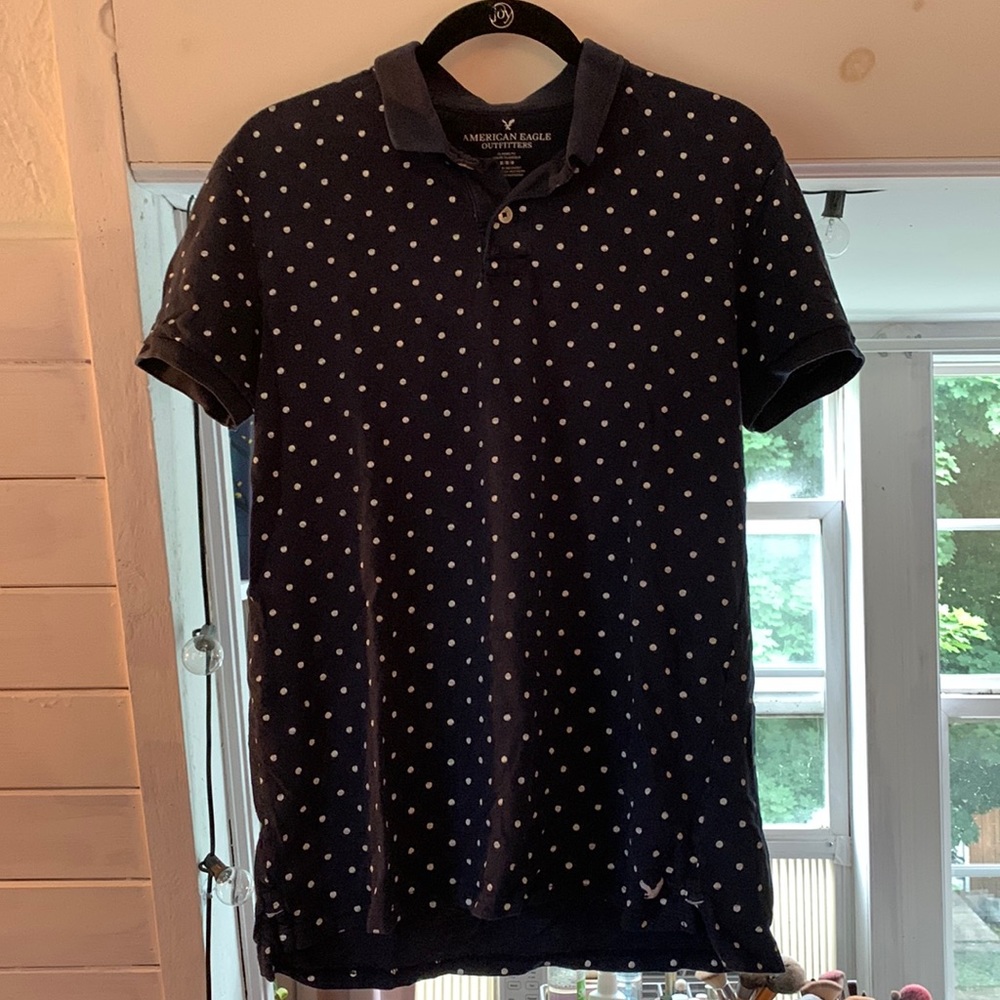 Polka dot American Eagle Polo